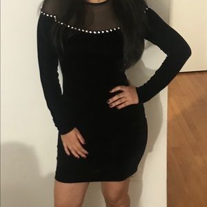 H&M | Suede Black Dress